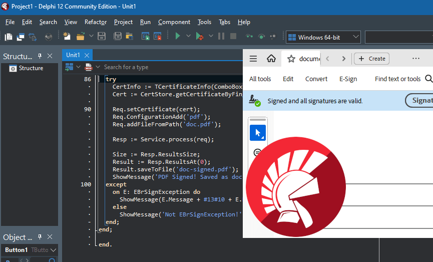 SDK de Assinatura Digital para Delphi | Assine PDF com Validade Jurídica | BrSign